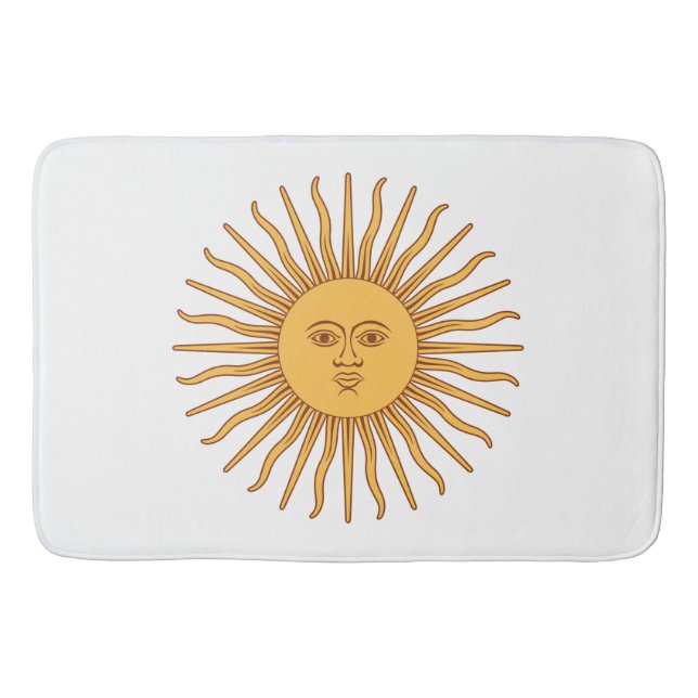 Alfombra de baño Sol de Mayo (Sol Argentino) (Anverso)