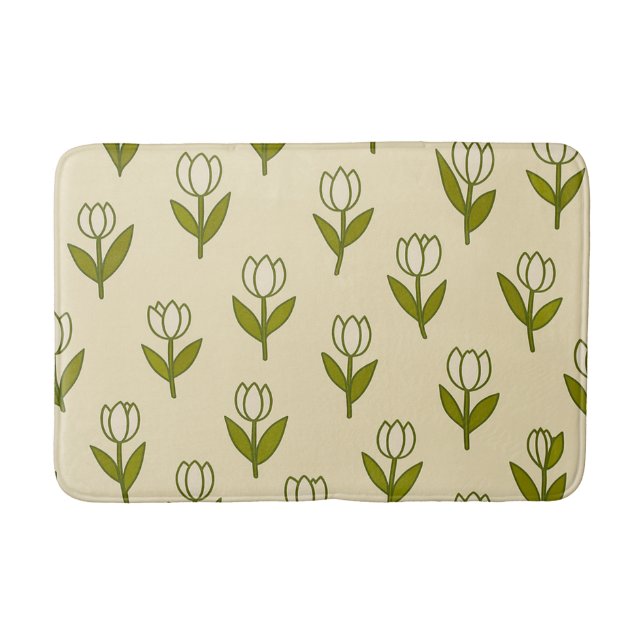 Alfombra de Baño Tulipanes Blancos (Anverso)