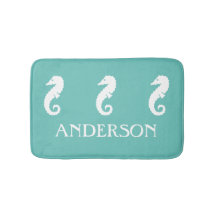 Alfombra de baño verde verde azulada de la