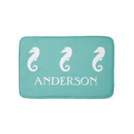 Alfombra de baño verde verde azulada de la