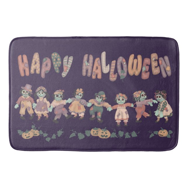Alfombra de baño zombie de muñeca de trapo (Anverso)
