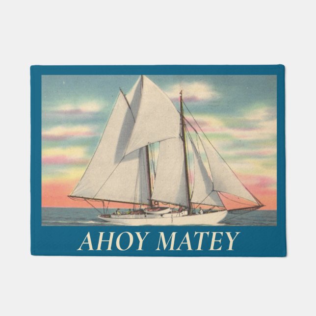 Alfombra de bienvenida Ahoy Matey (Anverso)