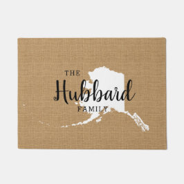 Alfombra de bienvenida Alaska Family Monogram