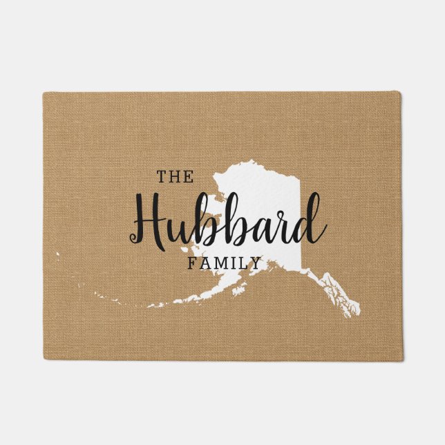 Alfombra de bienvenida Alaska Family Monogram (Anverso)