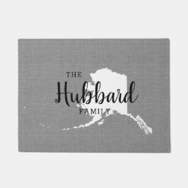 Alfombra de bienvenida Alaska Family Monogram Stat