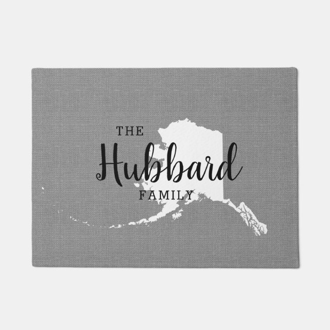 Alfombra de bienvenida Alaska Family Monogram Stat (Anverso)
