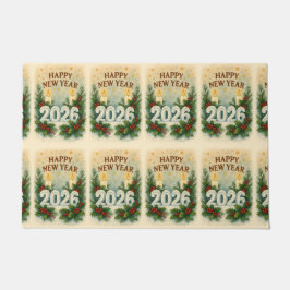 alfombra de bienvenida año nuevo 2026 acogedora