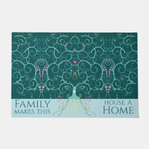Alfombra de bienvenida Casa Hogar Familia Diseño Á
