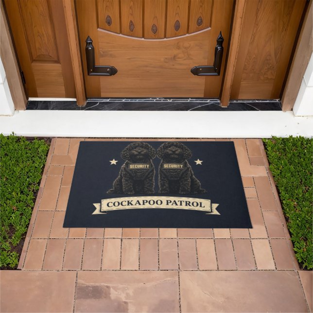 Alfombra de bienvenida Cockapoo Patrol | Alfombra  (Exterior)