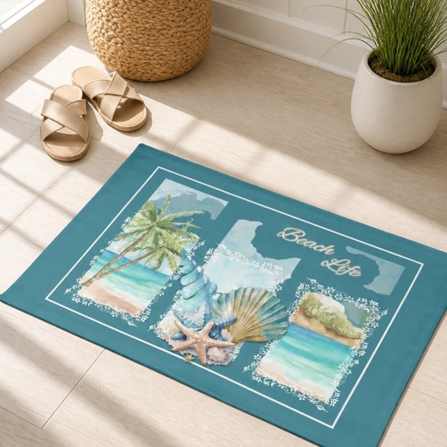 Alfombra de bienvenida Colorida Vida de Playa (Subido por el creador)