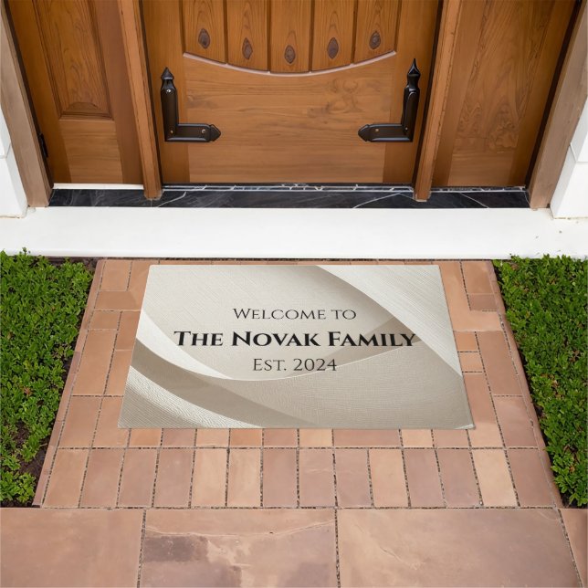 Alfombra de bienvenida con apellido personalizado  (Exterior)