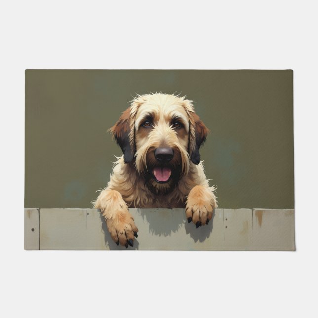 Alfombra de bienvenida con arte de perro Otterhoun (Anverso)