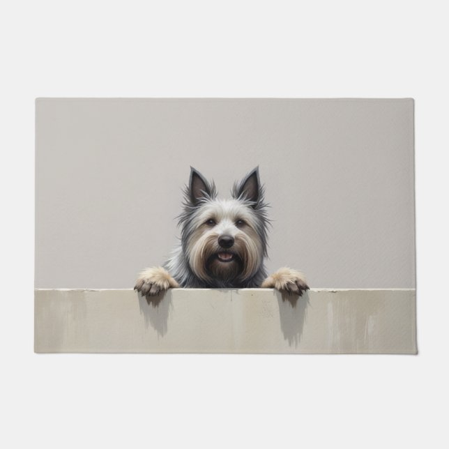 Alfombra de bienvenida con arte de Skye Terrier (Anverso)