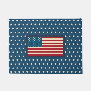 Alfombra de bienvenida con bandera americana patri