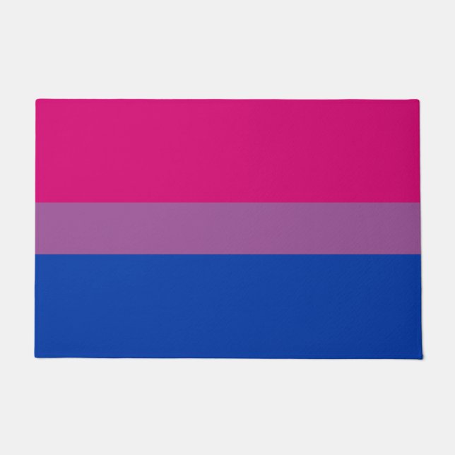 Alfombra de bienvenida con bandera bisexual (Anverso)