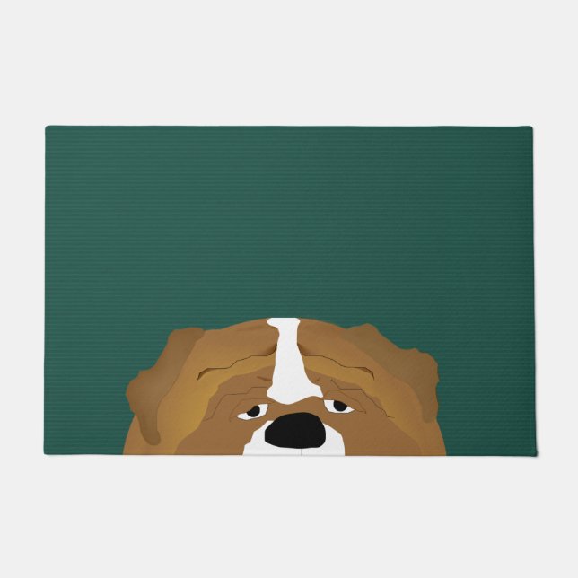 Alfombra de bienvenida con bulldog (Anverso)
