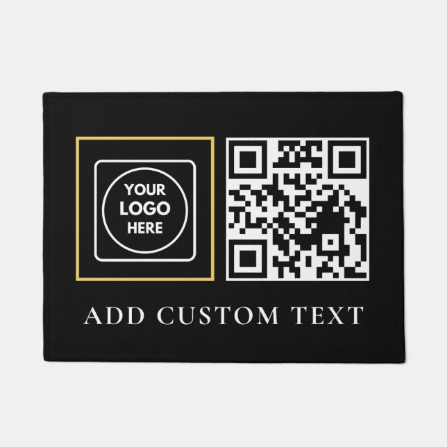 Alfombra de bienvenida con código QR del logotipo  (Anverso)