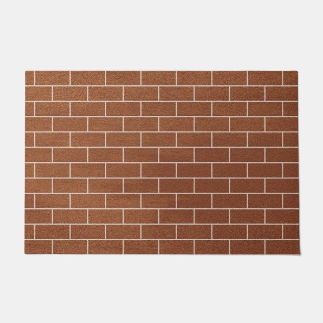 Alfombra de bienvenida con diseño de pared de ladr (Anverso)