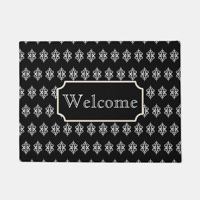 Alfombra de bienvenida con estampado de encaje (Anverso)