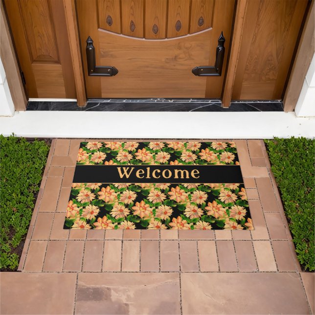 Alfombra de bienvenida con flor de clemátide en ac (Exterior)