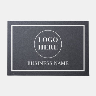 Alfombra de bienvenida con logotipo elegante moder