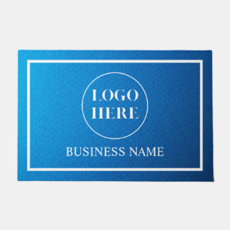 Alfombra de bienvenida con logotipo elegante moder