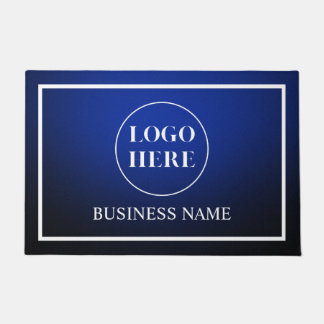 Alfombra de bienvenida con logotipo elegante moder