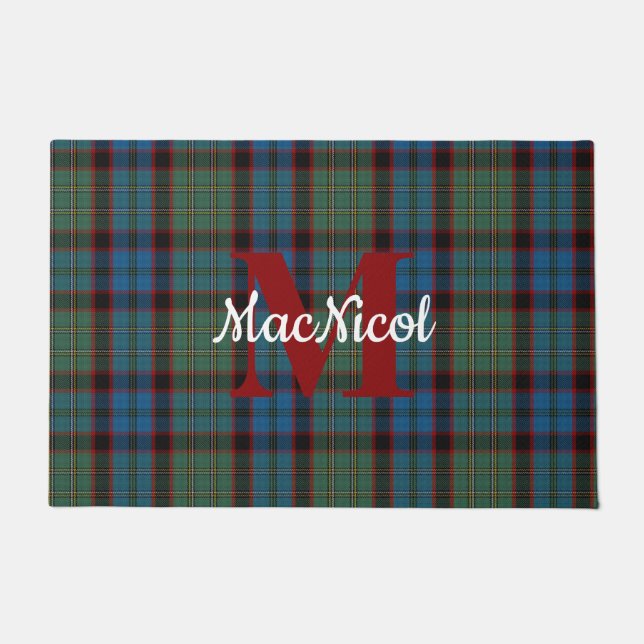 Alfombra de bienvenida con monograma de la plaid d (Anverso)
