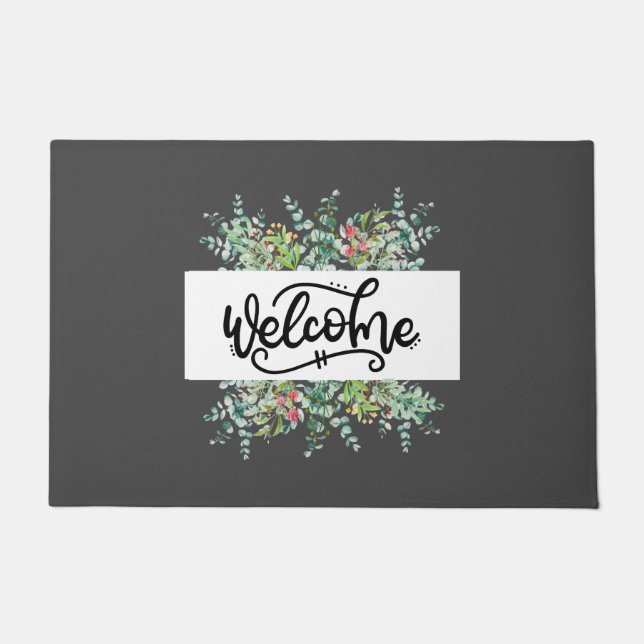 Alfombra de bienvenida con ramo floral (Anverso)