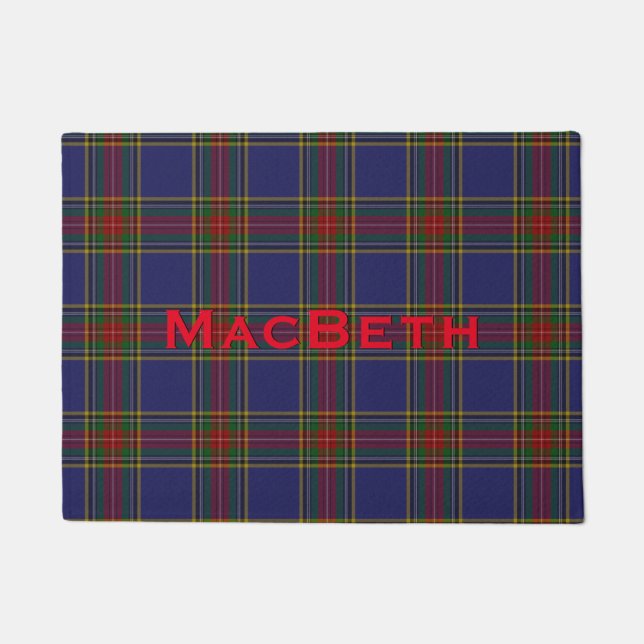 Alfombra de bienvenida con Tartán del Clan MacBeth (Anverso)