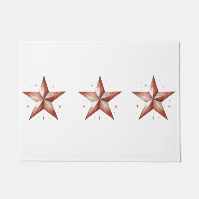 Alfombra de bienvenida con temática de estrellas r (Anverso)
