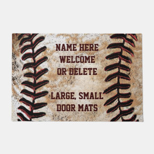 Alfombra de bienvenida de béisbol vintage falsa pe