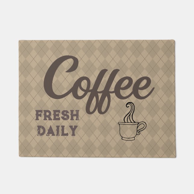 Alfombra de bienvenida de café retro (Anverso)