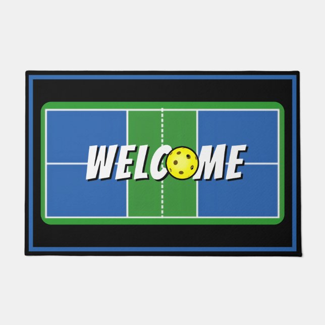 Alfombra de Bienvenida de Cancha de Pickleball - A (Anverso)