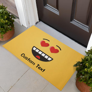 Alfombra de bienvenida de Cara Sonriente con Ojos