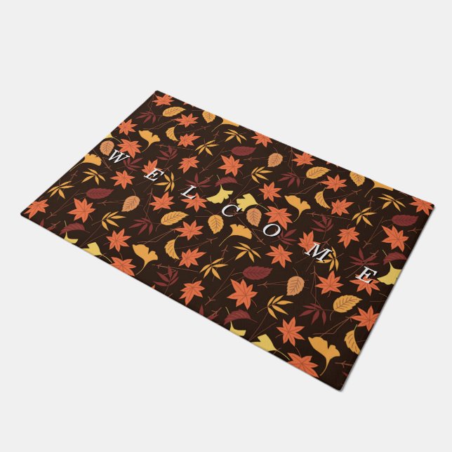 Alfombra de bienvenida de hojas de otoño que caen  (Angular)