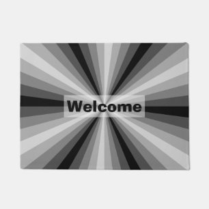 Alfombra de bienvenida de ilusión óptica negra