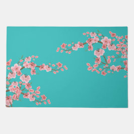 Alfombra de bienvenida de jardín floral vibrante