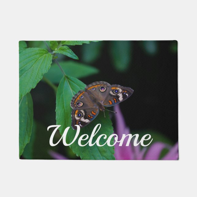 Alfombra de bienvenida de mariposa manchada (Anverso)