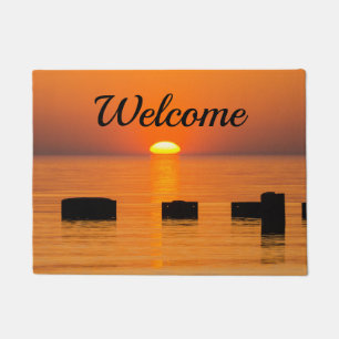 Alfombra de bienvenida de naranja ascendente
