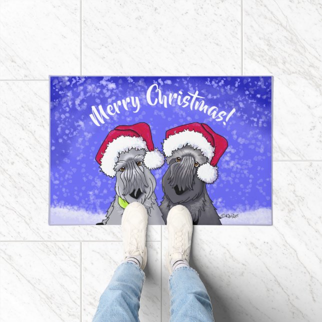 Alfombra de bienvenida de Navidad para Cesky Terri (Interior)