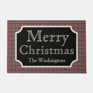Alfombra de bienvenida de Navidad personalizada