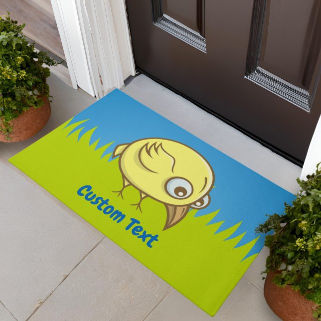 Alfombra de bienvenida de pájaro amarillo de dibuj (Subido por el creador)