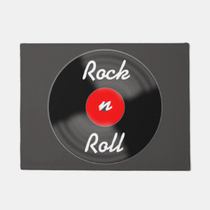 Alfombra de bienvenida de Rock N Roll de disco roj