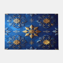 Alfombra de bienvenida decorativa azul de fiesta