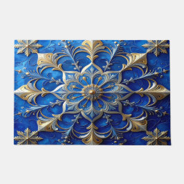 Alfombra de bienvenida decorativa azul de fiesta