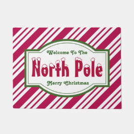 Alfombra de bienvenida del Polo Norte de Navidad