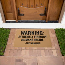 Alfombra de bienvenida divertida 'Humanos extremad