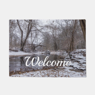 Alfombra de bienvenida Finley Invierno Nieve