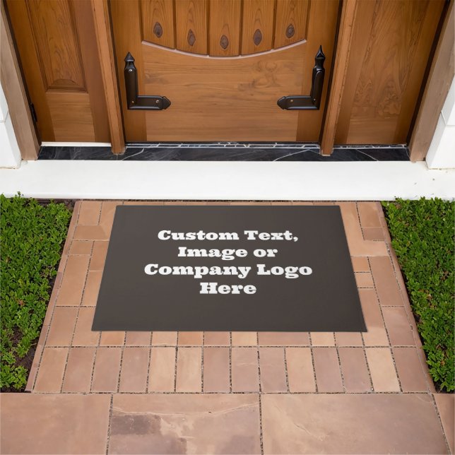 Alfombra de bienvenida gris personalizada con logo (Exterior)
